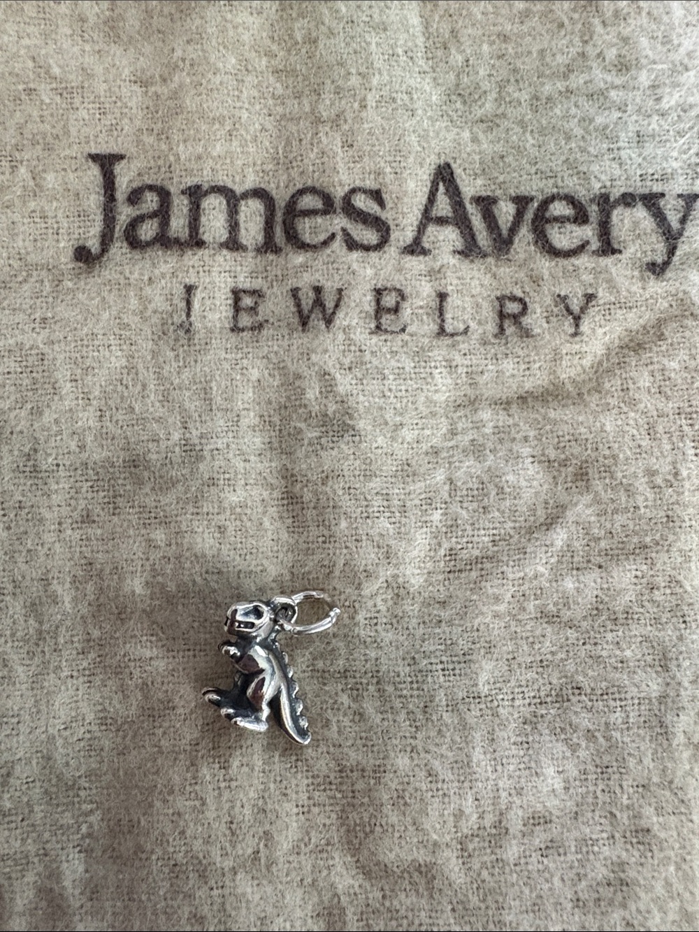 James Avery Silver T Rex Charm in Polished Silver
